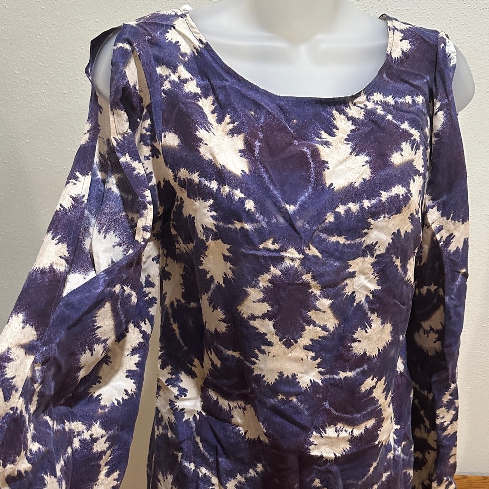 Elegant Purple and White Women's Dress